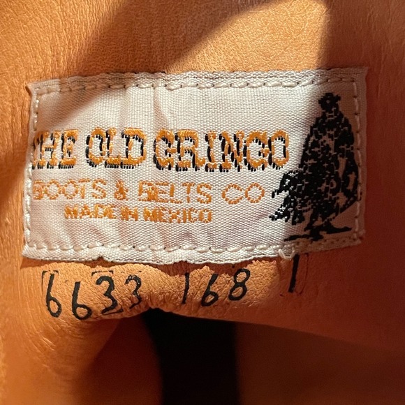 Old Gringo Leopardito Suede Western Slouch Cowboy Boots Tan Women 8 B 6633-168-1 - Picture 5 of 9